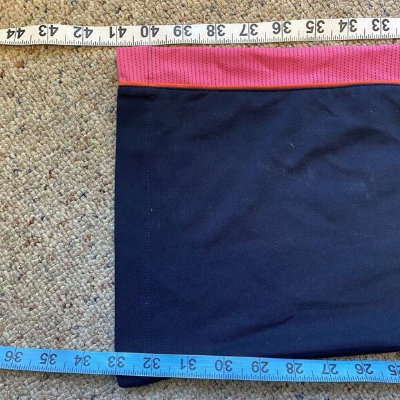 Nike Dri Fit Mesh Panel Wide Leg Women L Athletic Black Pink PullOn Active Pants - Picture 3 of 11